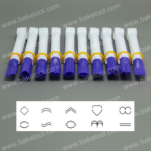 HB0351A   10pcs small size purple color clipper of variety shape box set without teeth