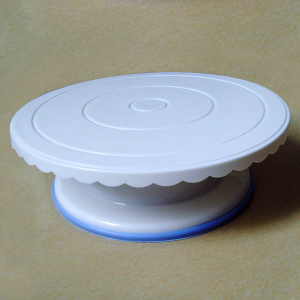 HB0363 Plastic 11.5x4" Cake Turntable Rotating Stand