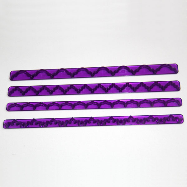 HB0401 4pcs Plastic moire ruler cutter mold set