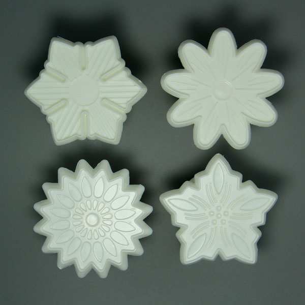 HB0570D 4pcs Flowers Shape Press Mold Cake Fondant Molds,Fondant Cutter