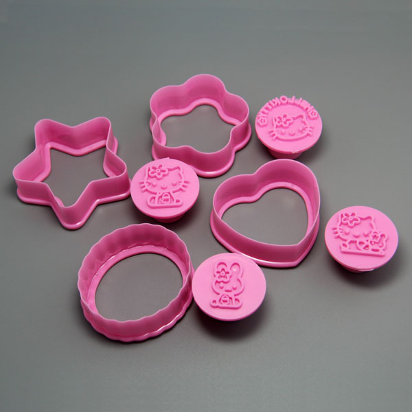 HB0582 Plastic Kitty Shape cookie cutter stamp Cake Fondant Mold cake decoration
