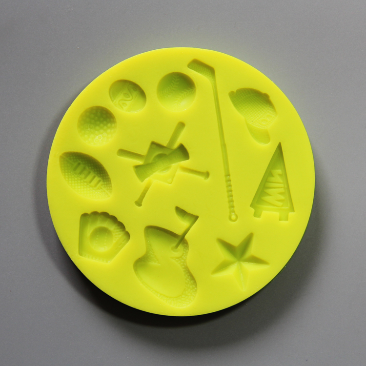 HB0812 sports tools silicone mold for cake fondant decorating