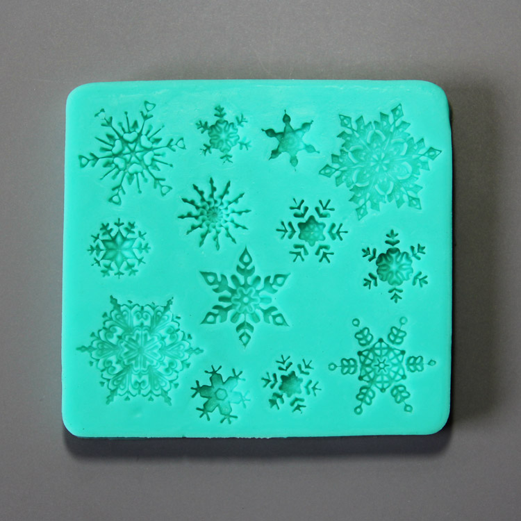 HB0875 Snowflake rectangle silicone moldfor cake fondant decoration