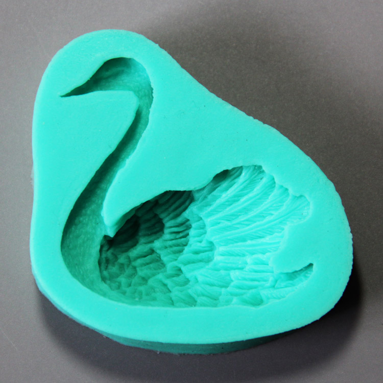 HB0926 Swan silicone mold for cake fondant decoration