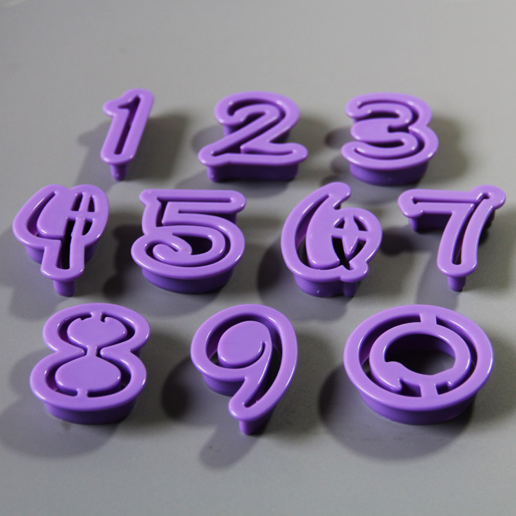 HB0954 10pcs Arabic numbers cake cutters set for cake decoration