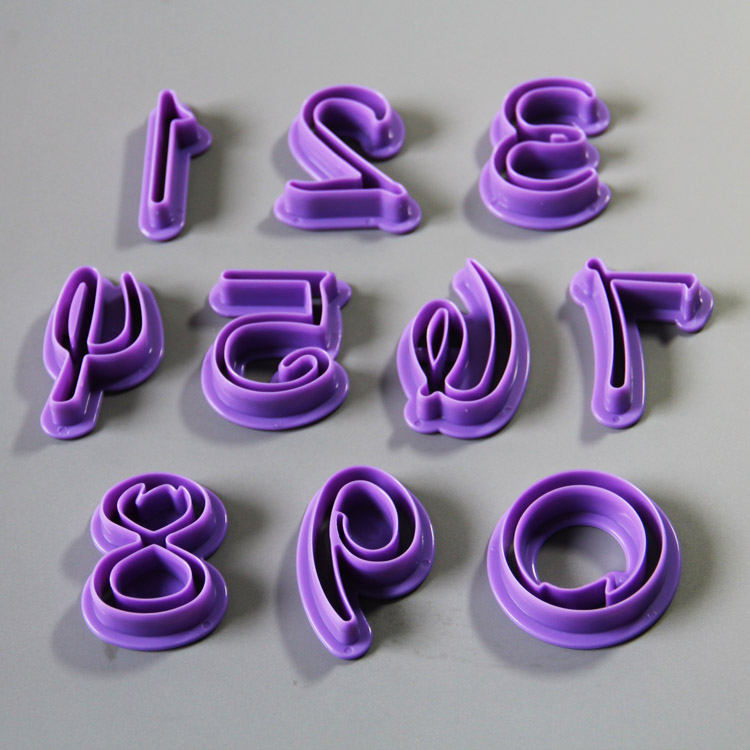 HB0954 10pcs Arabic numbers cake cutters set for cake decoration