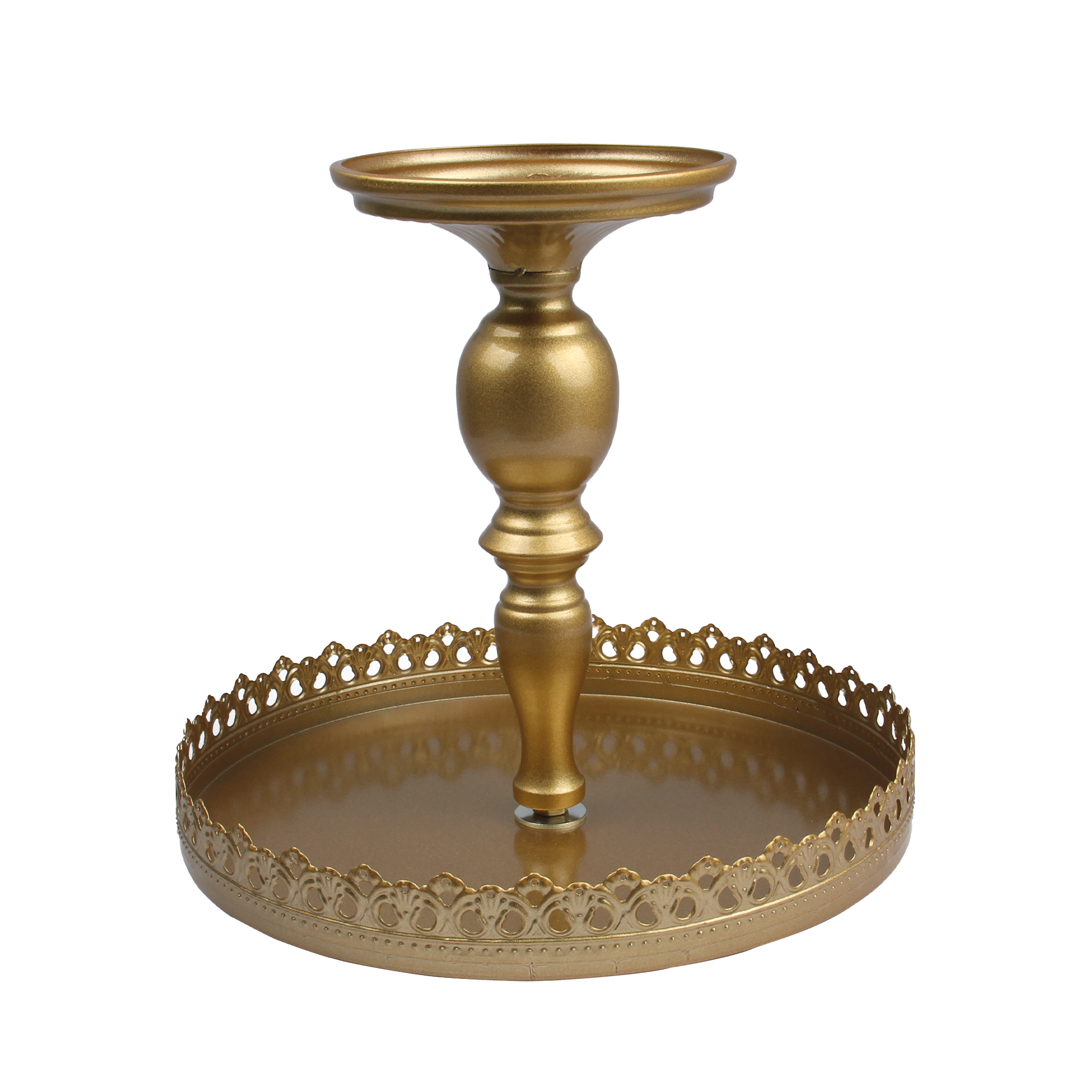 HB0989B 12"Metal Cake/Cupcake Stand in gold color