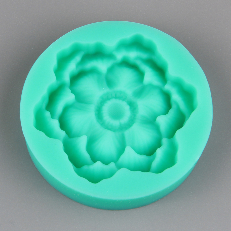 HB1024 New water lily design 3D silicone cake mold