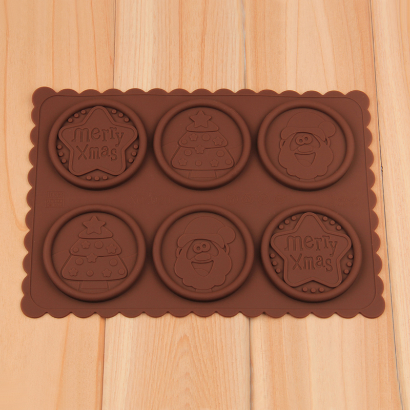 HB1046  Chrismats silicone cookie embosser mold set