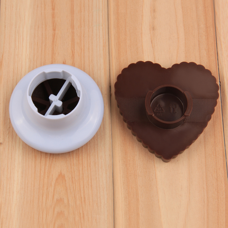 HB1047  love heart silicone cookie embosser mold set