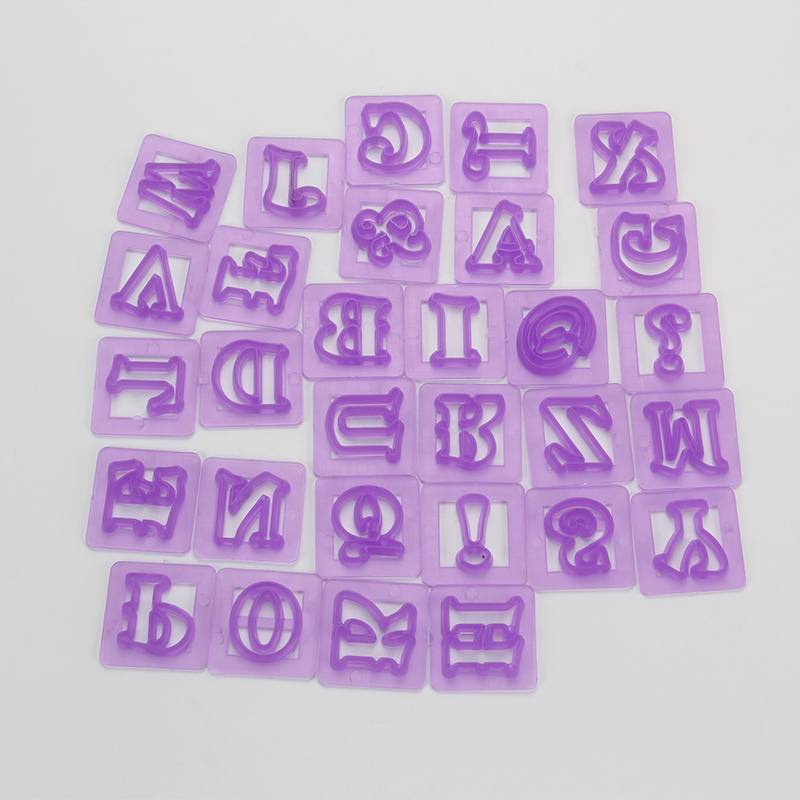 HB1060H New Plastic 3D 26 Letters Fondant Cake Cutters Stamps set