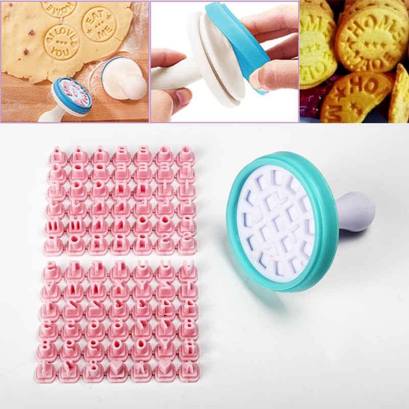 HB1060L Plastic Lettlers Cookie Stamps set