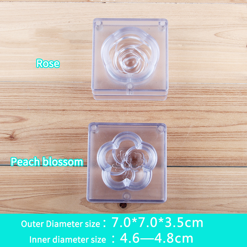 HB01063B Plastic 3D cake fondant dessert mold(rose, peach)