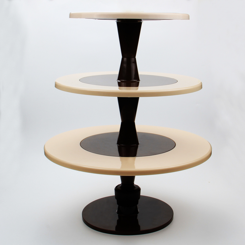HB1078  new plastic 3 tier cake turntable stand