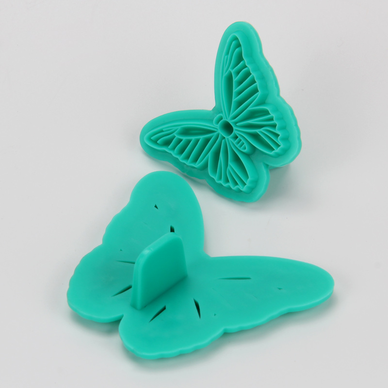 HB1094B New Plastic 2pcs Butterfly Shape Cake Fondant Press Mold set(Style B)