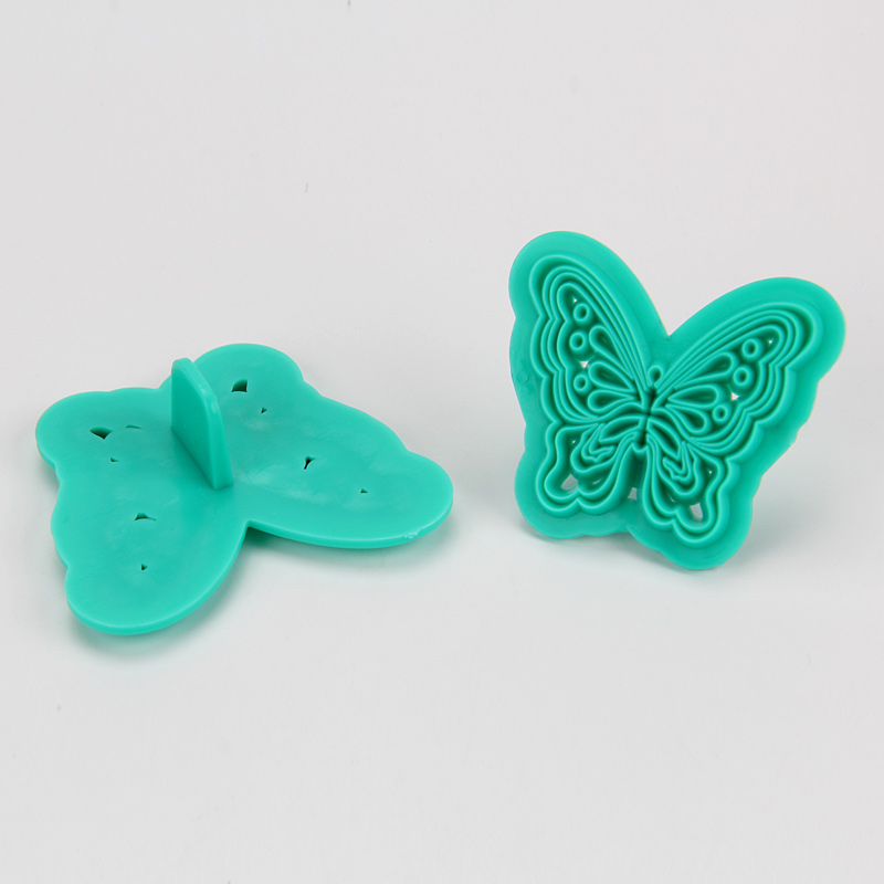 HB1094C New Plastic 2pcs Butterfly Shape Cake Fondant Press Mold set(Style C)