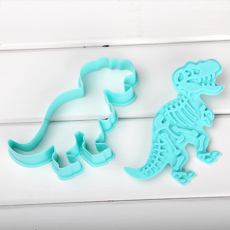 HB1094O Plastic Tyrannosaurus rex Shapes Cake Fondant Press Mold set