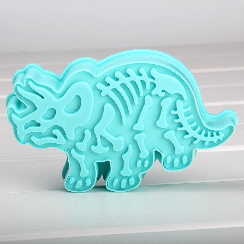 HB1094P Plastic Triceratops Shapes Cake Fondant Press Mold set