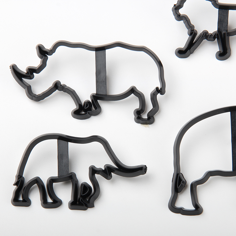 HB1099A Plastic 8pcs Animals Shape Cake Fondant Press Cookie Cutters Decoration Molds set