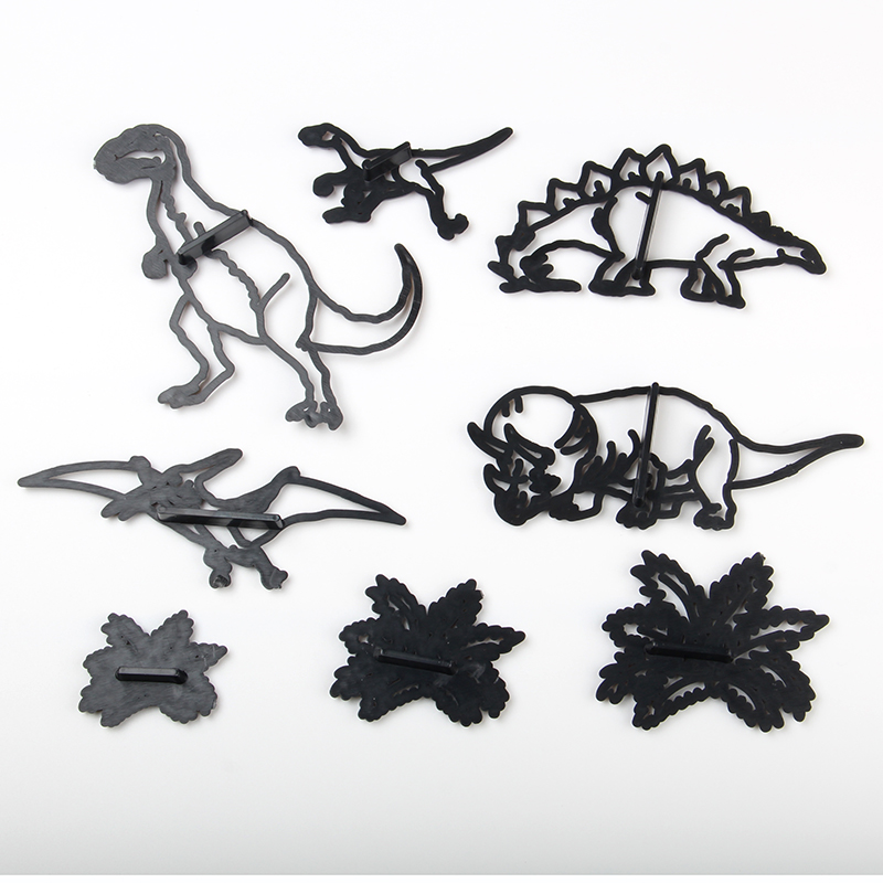 HB1099F Plastic 8pcs Dinosaurs Theme Shape Cake Fondant Press Cookie Cutters Decoration Molds set