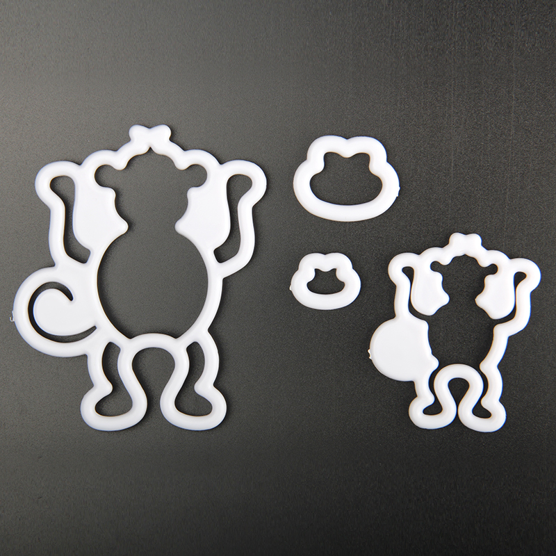 HB1099O Plastic Monkey Shape Cake Fondant Press Cookie Cutters Decoration Molds set