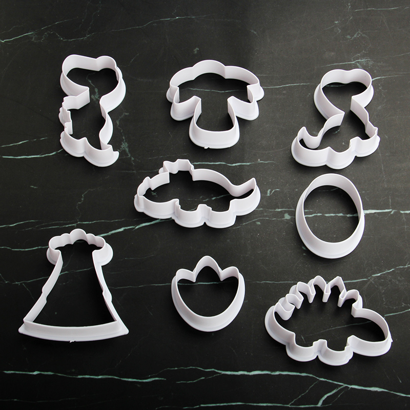 HB1101X Plastic Dinosaur Series Shapes Cake Fondant Press Molds set