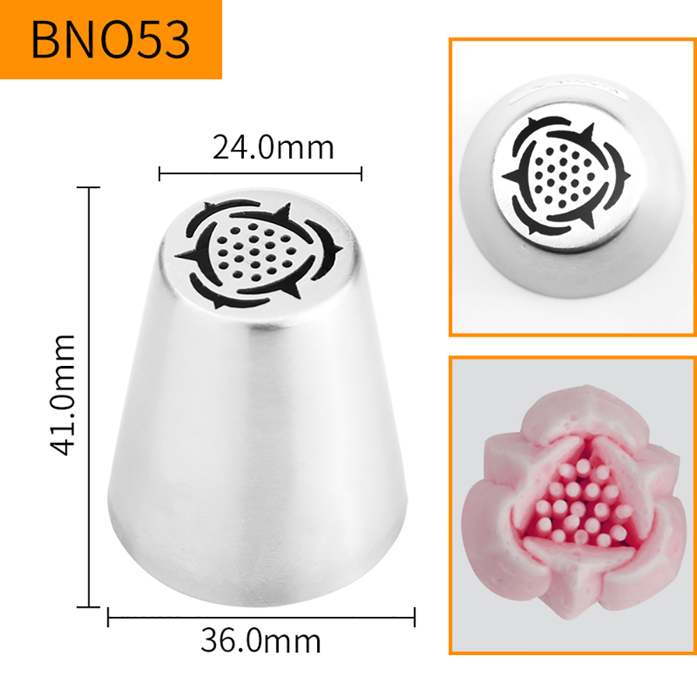 HBBNO53 FDA High Quality Stainless steel 304 Cake Decorating Flower Icing  Nozzle