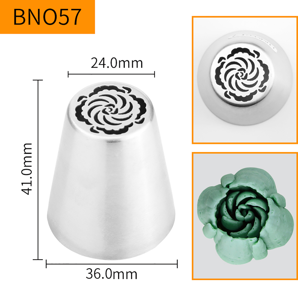 HBBNO57 FDA High Quality Stainless steel 304 Cake Decorating Flower Icing Nozzle