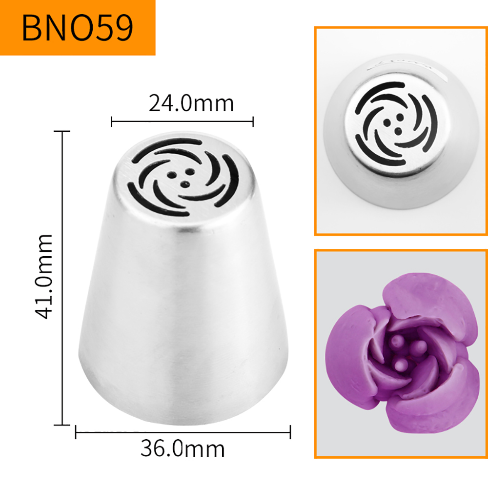 HBBNO59 FDA High Quality Stainless steel 304 Cake Decorating Flower Icing Nozzle
