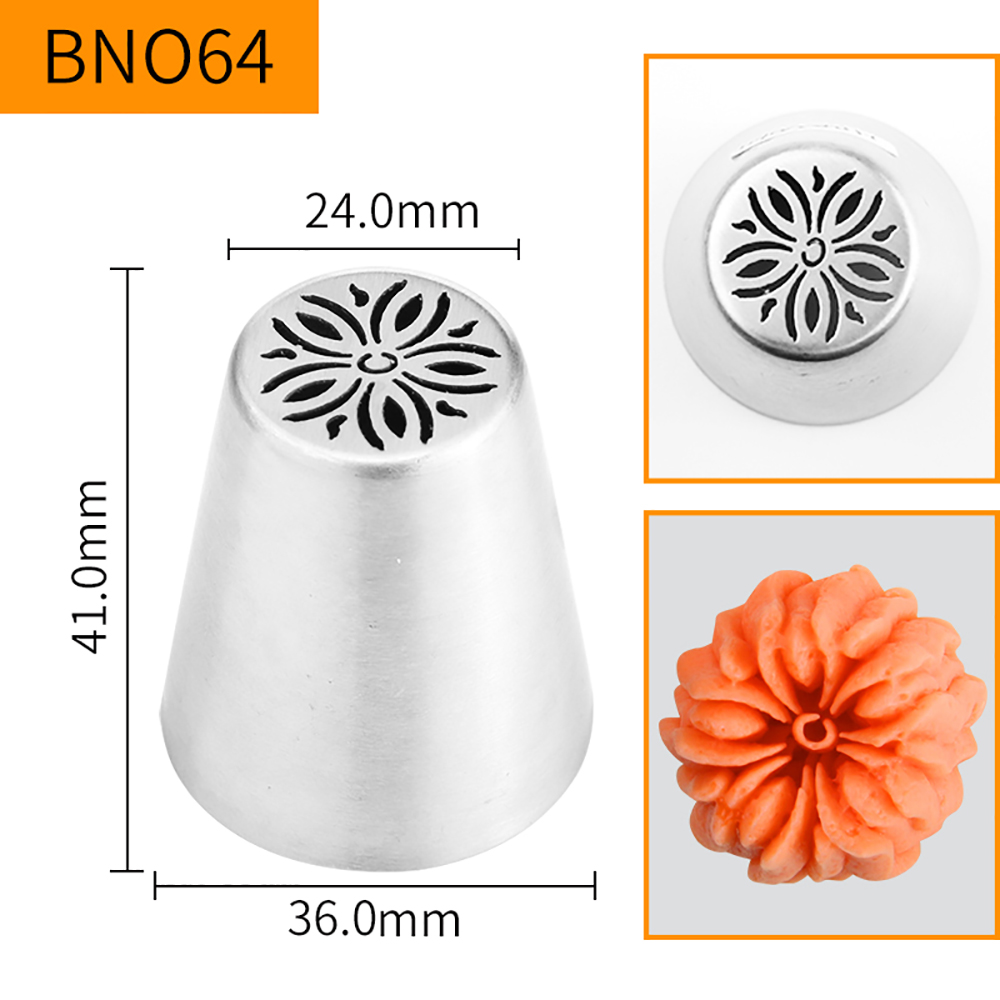 HBBNO64 FDA High Quality Stainless steel 304 Cake Decorating Flower Icing Nozzle
