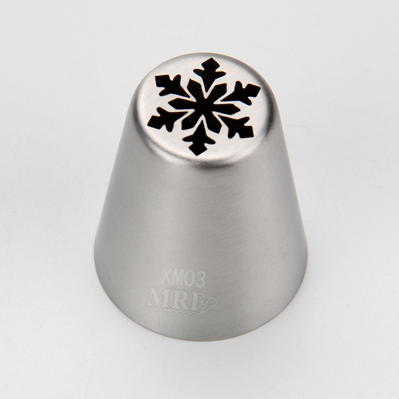 HBXM03 New Stainless steel Christmas Theme Russian Tips(Arrow Snowflake)