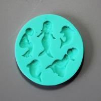 HB0845 Mermaid silicone mold for cake fondant decoration