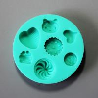 HB0847 Heart cat silicone mold for cake fondant decoration