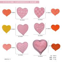 HB0150-11 Plastic 6pcs Hearts Series Cookie Molds set