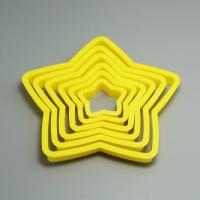 HB0210 6pcs Plastic star shape cookie cutter set cake chocolate decoration set
