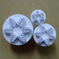 HB0358 3pcs snowflake shape cake fondant cutter/mold set