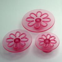 HB0561 3pcs transparent Chrysanthemum Press Mold Gum Paste Mold Famous Plunger Cutter