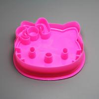 HB0685 Plastic pretty kitty cat shaped cookie mold/cake fondant mold