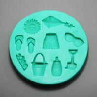 HB0967 Beach theme  silicone mold for cake fondant decorating