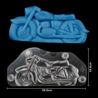 HB1058C Plastic Transparent Motorcycle Shape Chocolate Mould