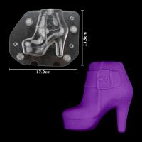HB1059E Plastic Transparent Lady's High-Heel Shoe Shape Chocolate Mould